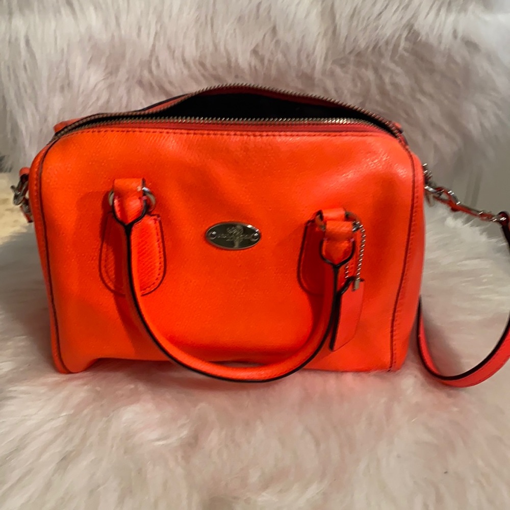 Neon hot pink Coach Handle Crossbody